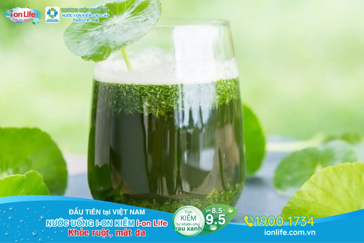 Nước rau má giúp làm dịu làn da duy trì sắc da tươi sáng tự nhiên