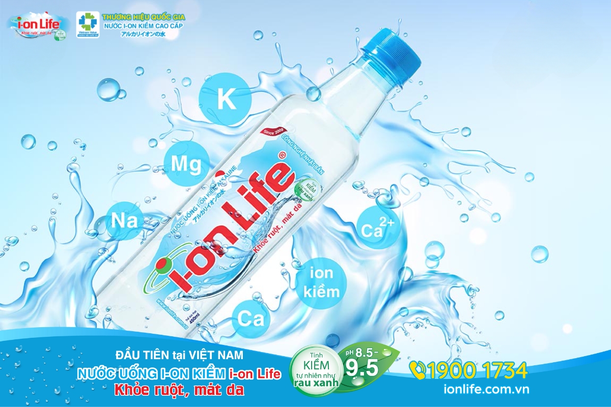 Nước i-on kiềm i-on Life hỗ trợ trung hòa acid và bảo vệ sức khỏe mỗi ngày