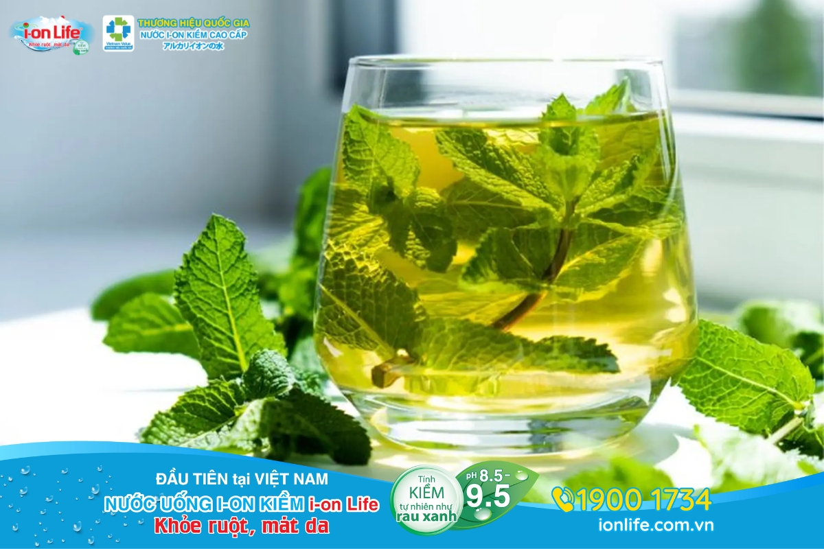 Trà bạc hà giúp làm dịu dạ dày và tạo sự sảng khoái nhẹ nhàng