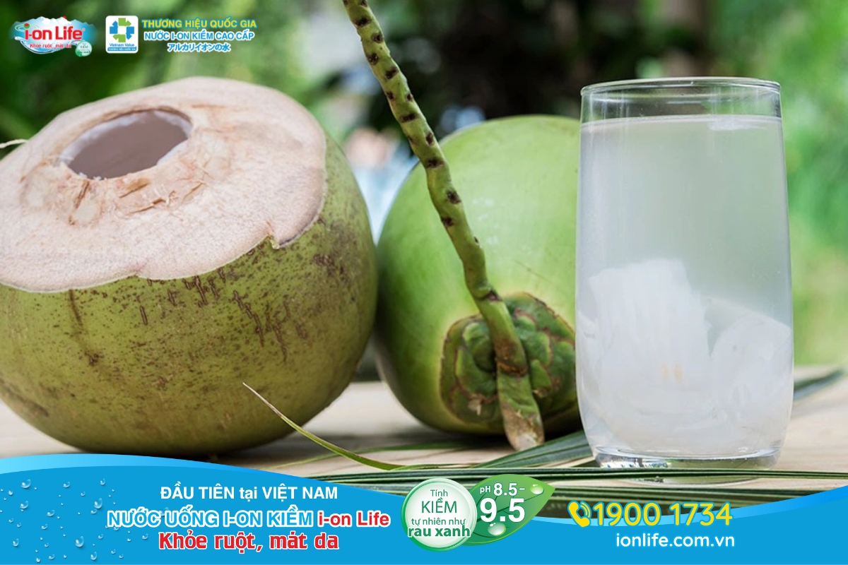 Nước dừa giúp bổ sung điện giải tự nhiên và hỗ trợ thận đào thải độc tố hiệu quả